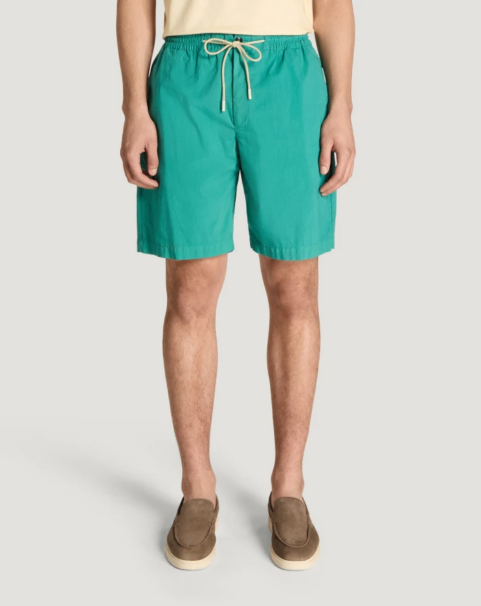 Pantaloni Torino Bermuda in popeline di cotone stretch Pezzi Unici
