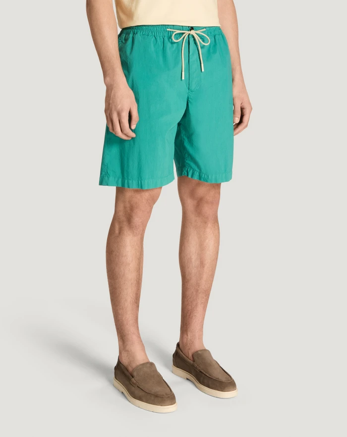Pantaloni Torino Bermuda in popeline di cotone stretch Pezzi Unici