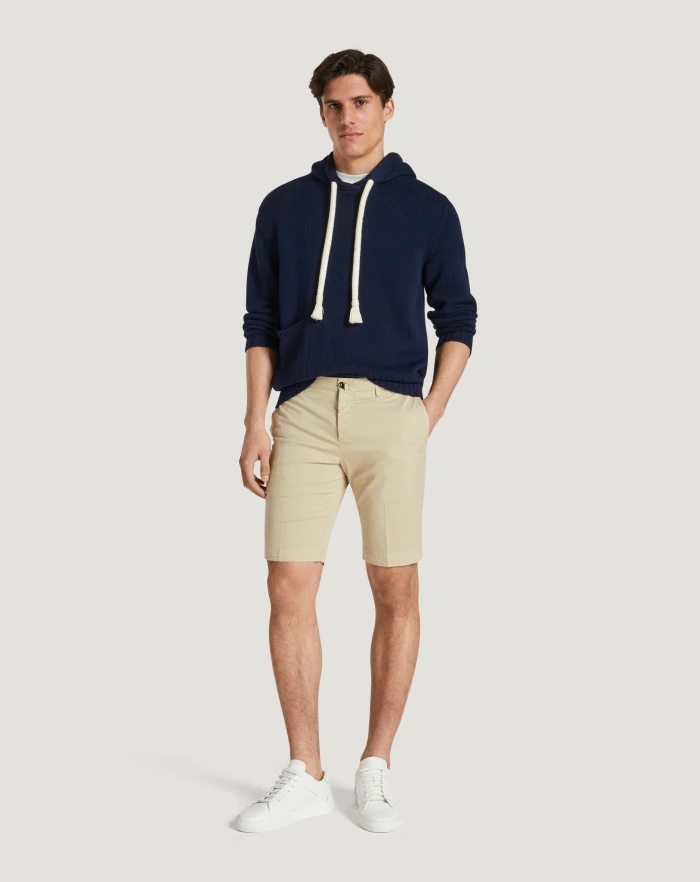 Pantaloni Torino Bermuda in gabardina stretch Promozione Limitata