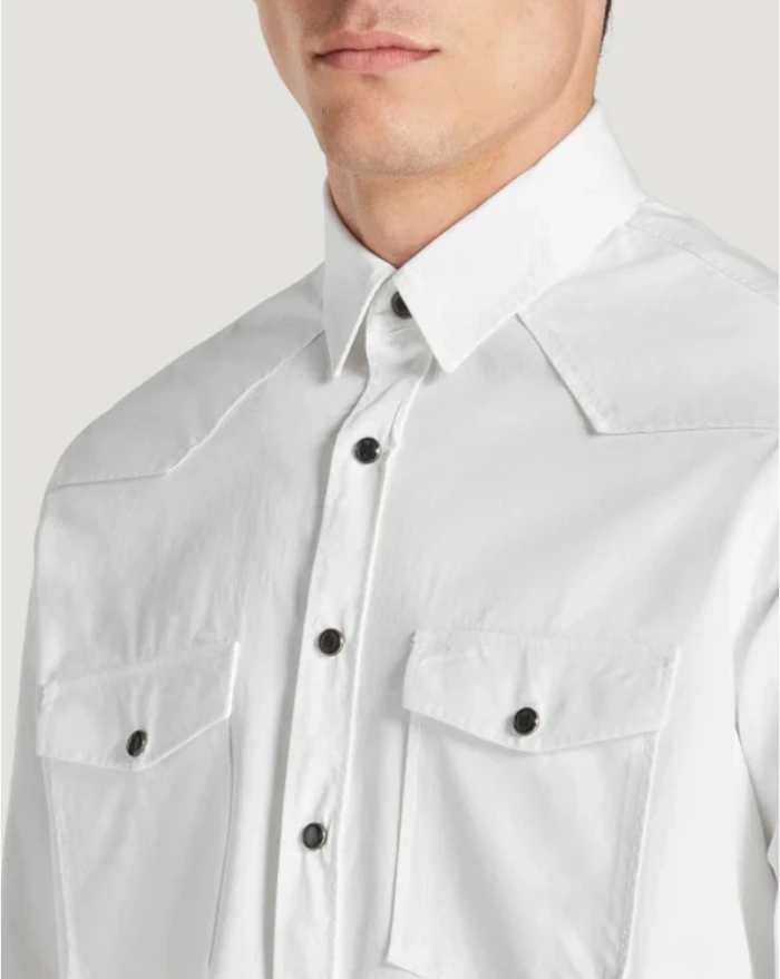 Pantaloni Torino Camicia in gabardina di cotone In Saldo