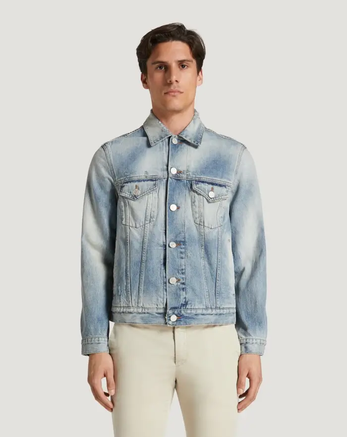 Pantaloni Torino Giacca in denim con ricamo Offerta migliore