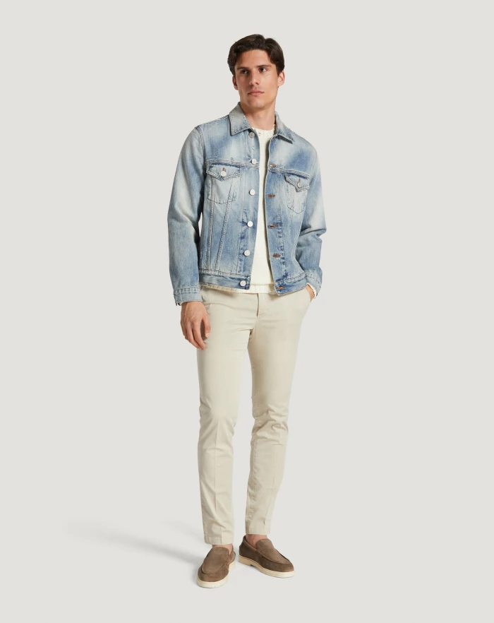 Pantaloni Torino Giacca in denim con ricamo Offerta migliore