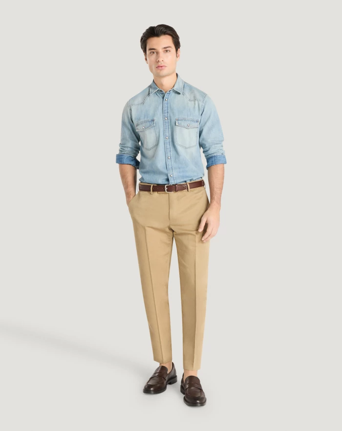 Pantaloni Torino Camicia in denim Enormi risparmi