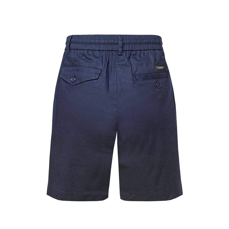 Paolo Pecora Bermuda in Tela di Cotone Blue Navy Negozi Online