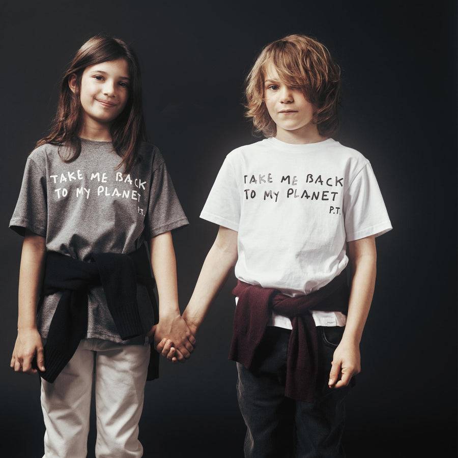 Paolo Pecora T-shirt in Jersey Bianca "Planet" by Pietro Terzini Presa