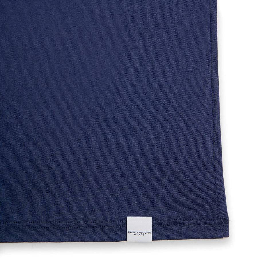 Paolo Pecora T-shirt in Jersey Blu Navy "Navicella Spaziale" by Pietro Terzini Economico