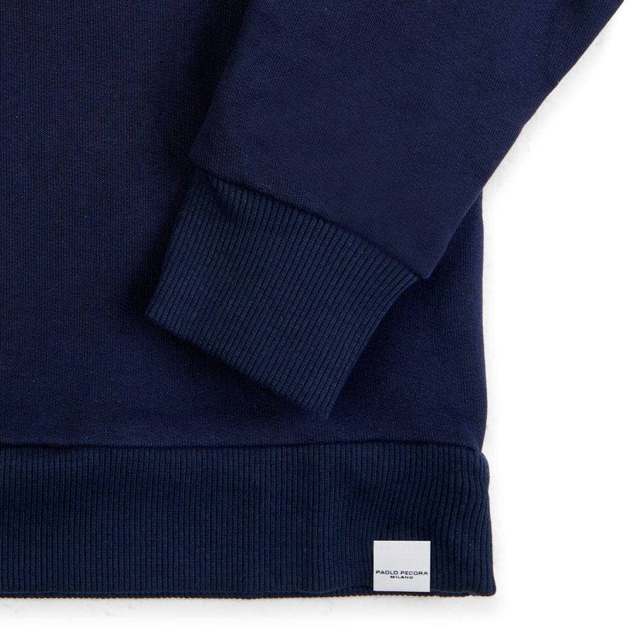 Paolo Pecora Felpa Girocollo Blu Navy "Planet" by Pietro Terzini Online