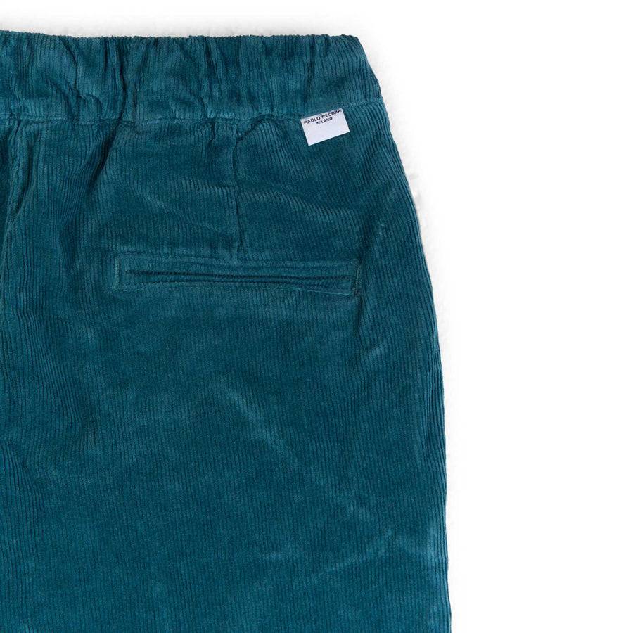 Paolo Pecora Pantaloni Chino Coulisse di Velluto Ottanio Outlet