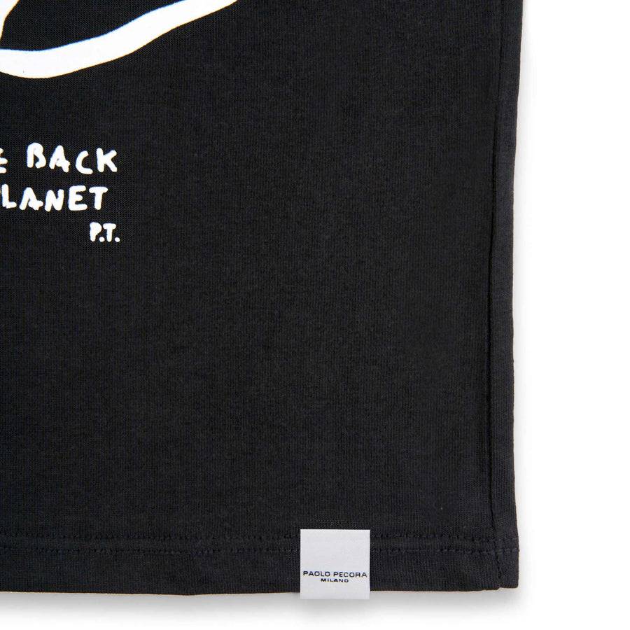 Paolo Pecora T-shirt in Jersey Nera "Space" by Pietro Terzini Saldi