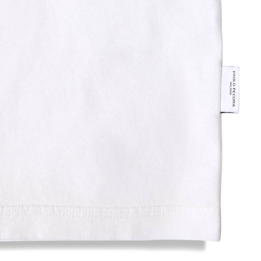 Paolo Pecora T-Shirt in Jersey Puro Cotone - Bianco Sconto