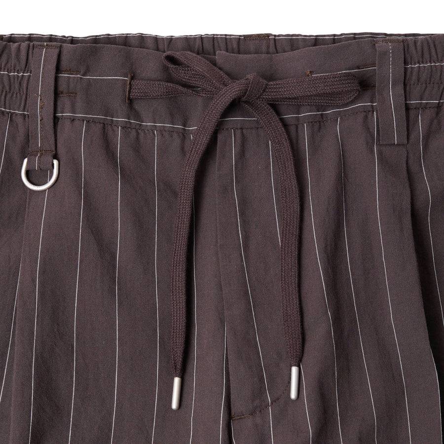 Paolo Pecora Pantalone Tela Seersucker Gessato - Ebano In Vendita