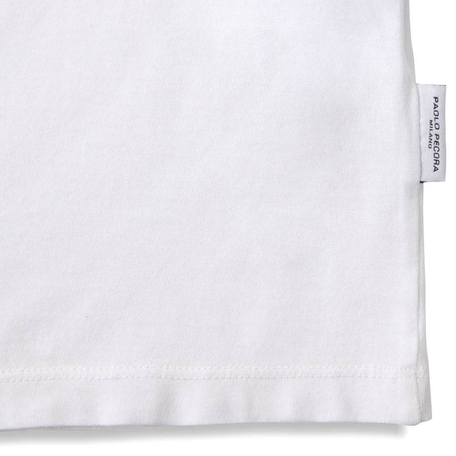 Paolo Pecora T-Shirt in Jersey Puro Cotone - Bianco Offerte
