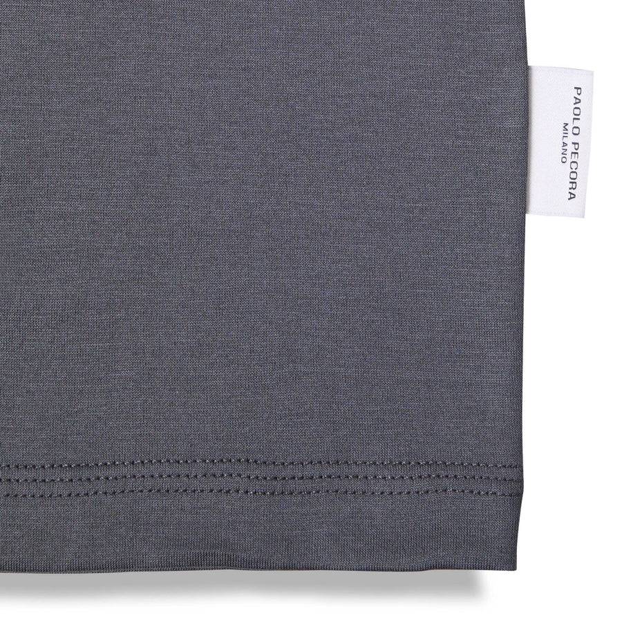 Paolo Pecora T-Shirt in Jersey Lucido - Antracite Vendita Calda