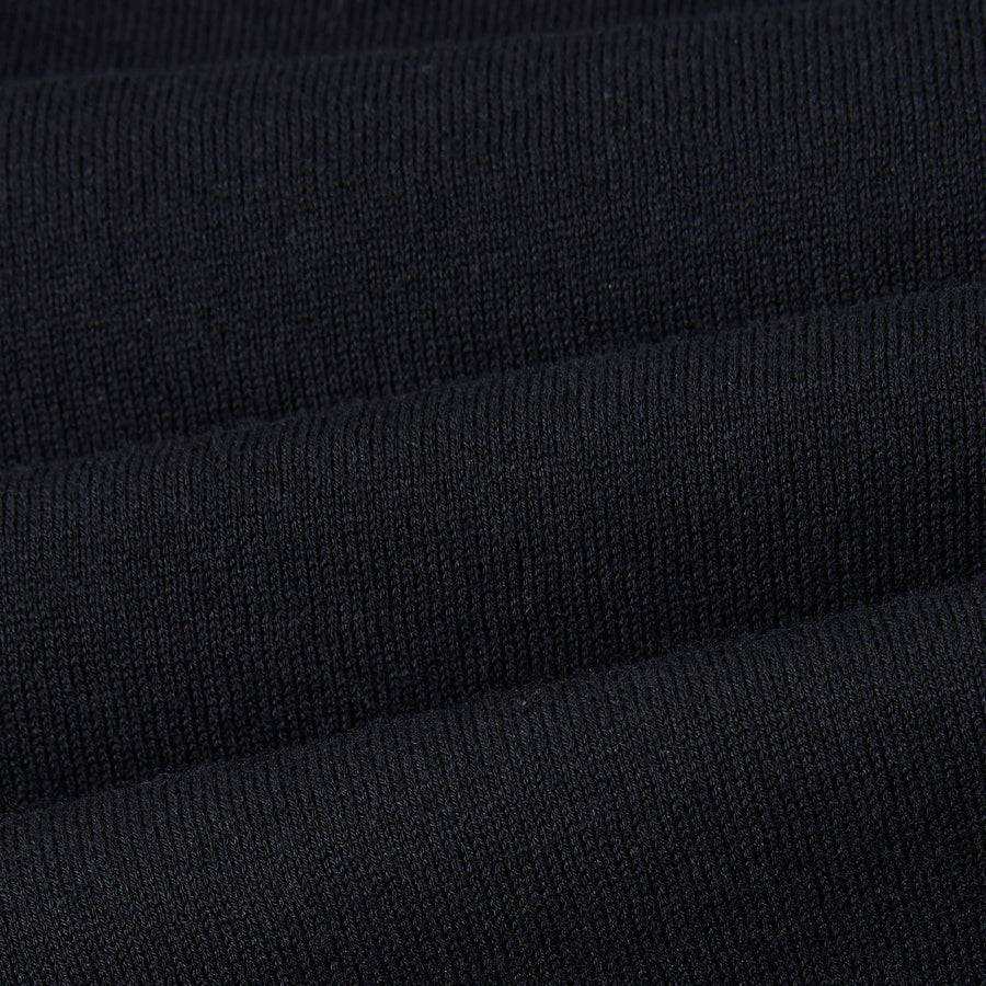 Paolo Pecora Maglia Girocollo in Cotone Extrafine - Nero con Dettagli Bianchi Qualità