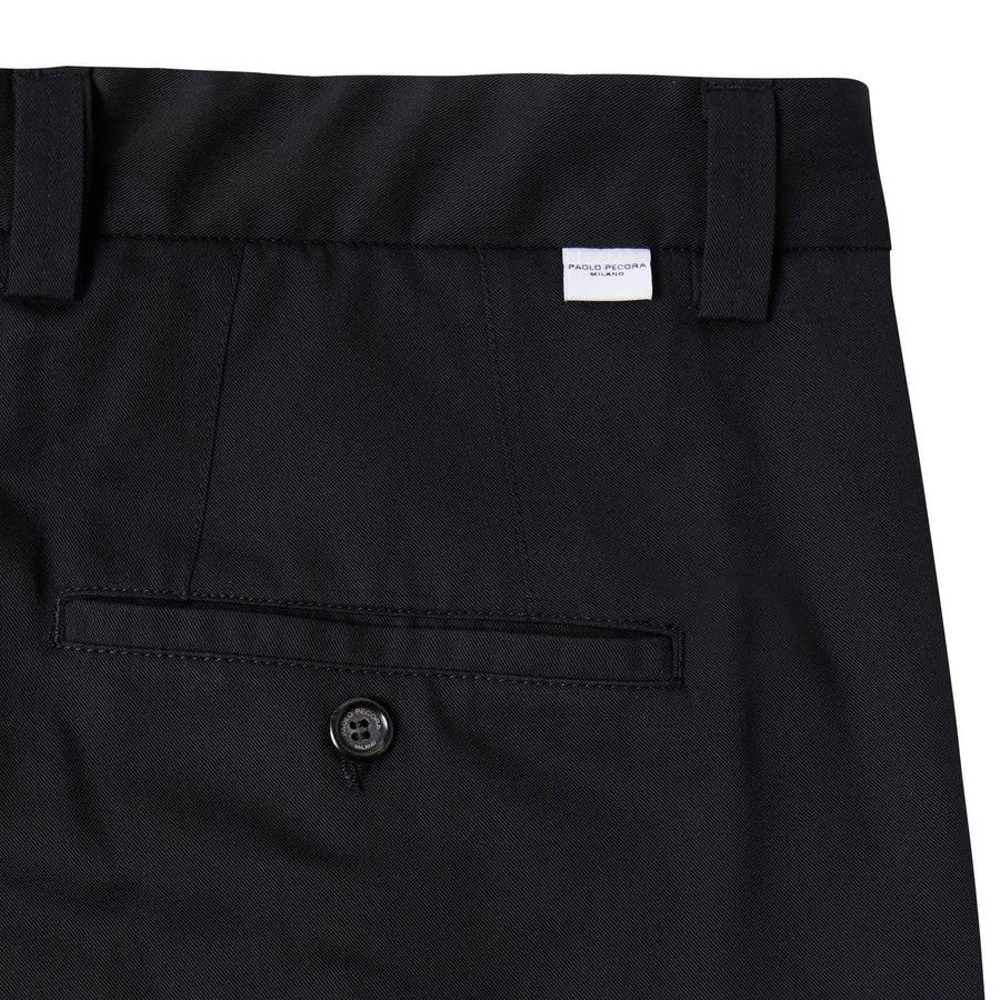 Paolo Pecora Chino Sartoriale in Tela Cotone - Nero Vendita