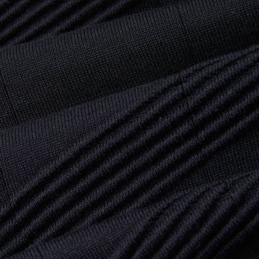 Paolo Pecora Maglia in Cotone Crepe Extrafine - Nero Spedizione Gratuita