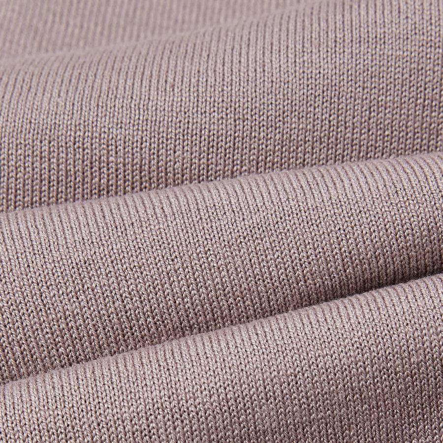 Paolo Pecora Cardigan Collo Giacca in Seta Cotone Extrafine - Tortora Soddisfazione Garantita