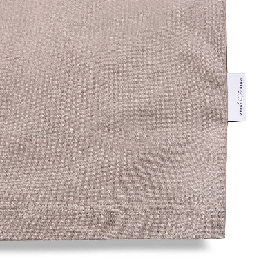 Paolo Pecora T-Shirt in Jersey Lucido - Tortora Negozi Online