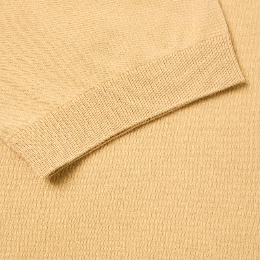 Paolo Pecora Maglia Girocollo in Puro Cotone Extrafine - Curry Saldi Di Fabbrica