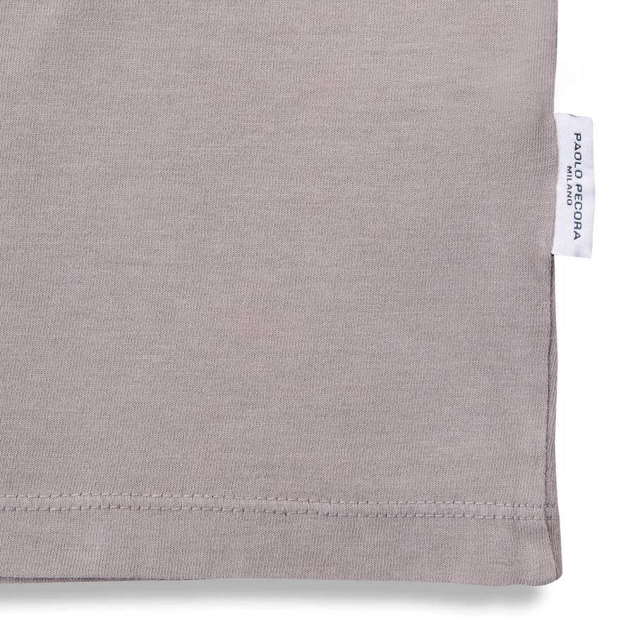 Paolo Pecora T-Shirt in Jersey Puro Cotone - Tortora Promozione Limitata