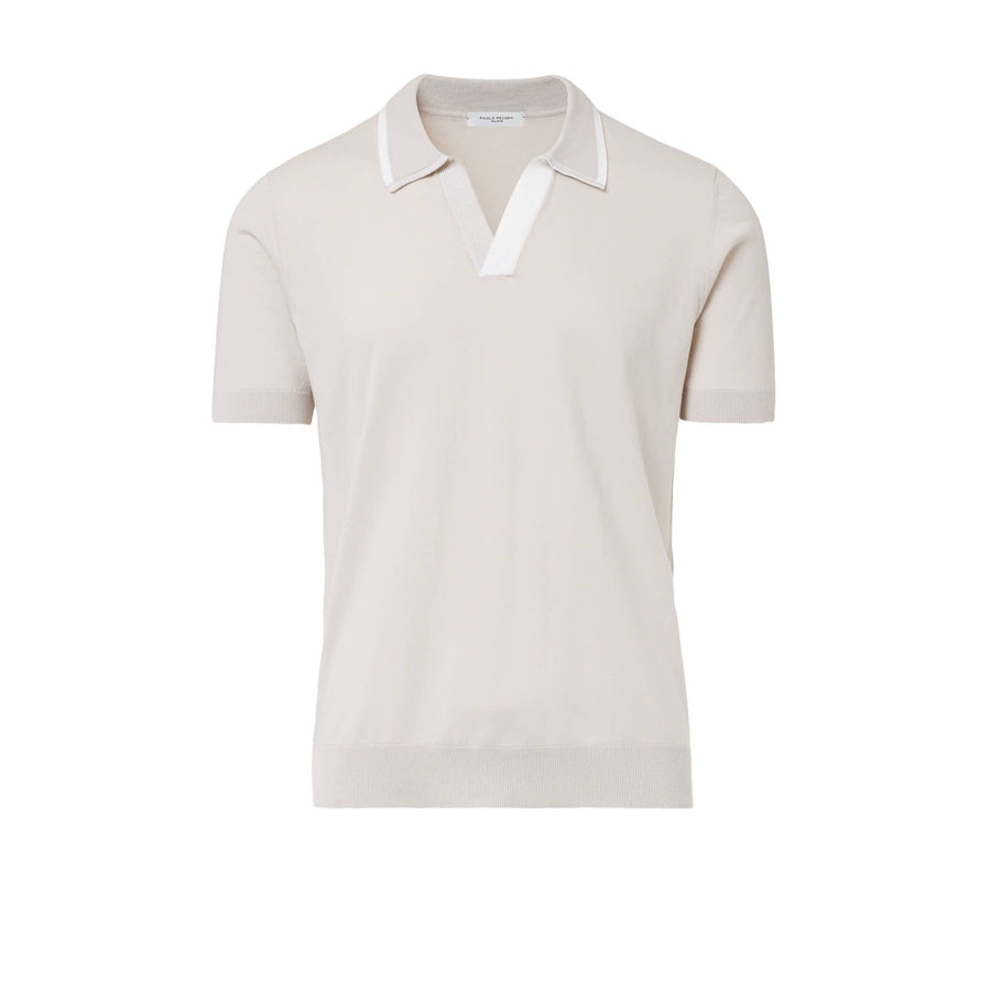 Paolo Pecora Maglia in Cotone Extrafine - Sabbia Shopping Online