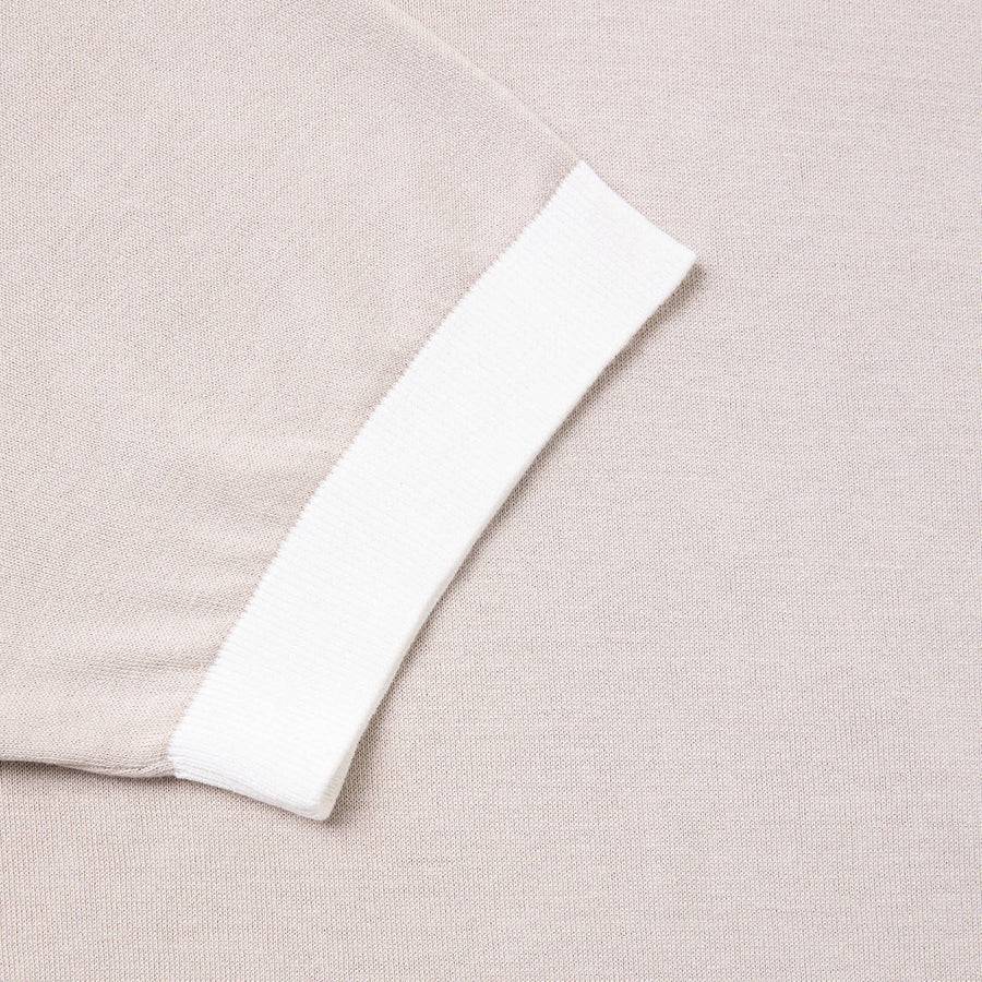 Paolo Pecora Maglia in Seta Cotone Extrafine - Eleganza Sabbia Prezzo Ridotto