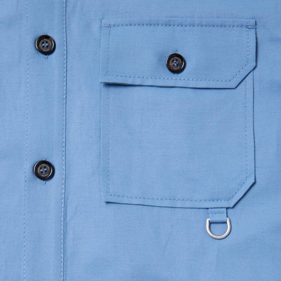 Paolo Pecora Overshirt Mezza Manica - Azzurro Polvere Novità