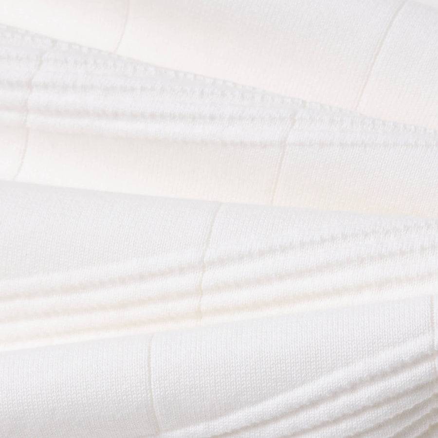 Paolo Pecora Maglia in Cotone Crepe Extrafine - Bianco Motivo Diagonale Presa