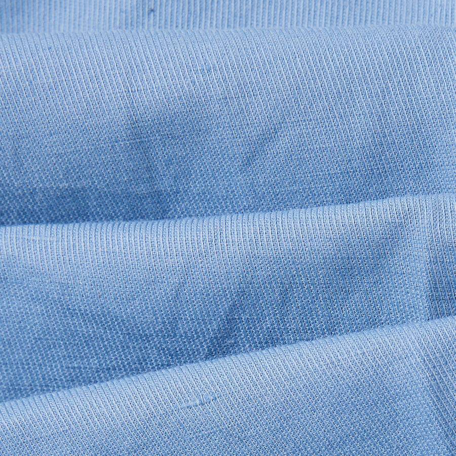 Paolo Pecora Chino in Tela di Cotone Lino - Azzurro Sconto