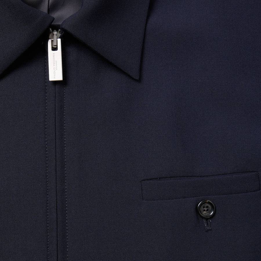 Paolo Pecora Giacca in Fresco Lana - Blu Navy Outlet