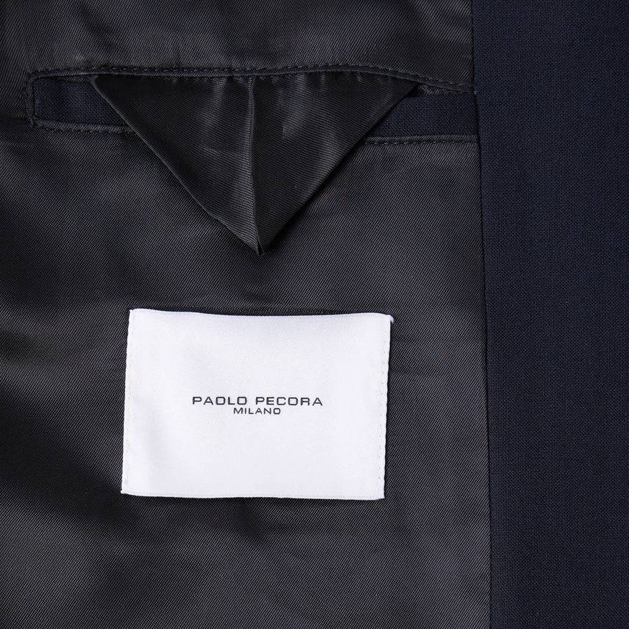 Paolo Pecora Giacca in Fresco Lana - Blu Navy Outlet