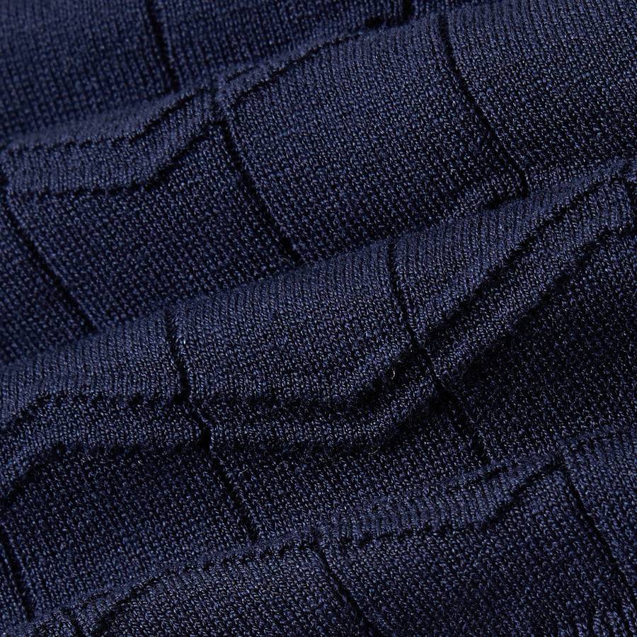 Paolo Pecora Polo Manica Corta in Seta Cotone Extrafine - Blu Navy Saldi