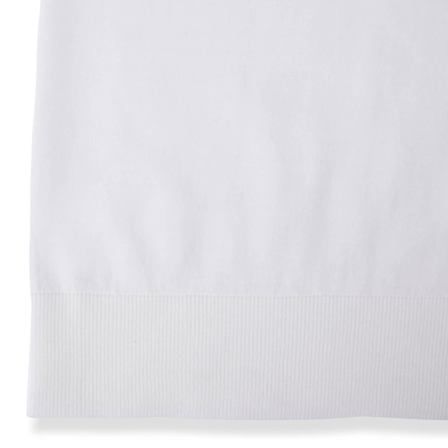 Paolo Pecora Maglia in Cotone Extrafine - Bianco Latte/Navy Offerte