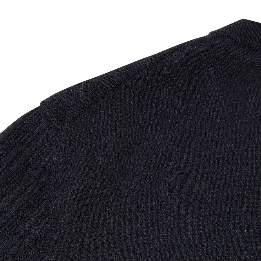 Paolo Pecora Maglia Manica Corta in Lino Cotone Extrafine - Nero Vendita Economica