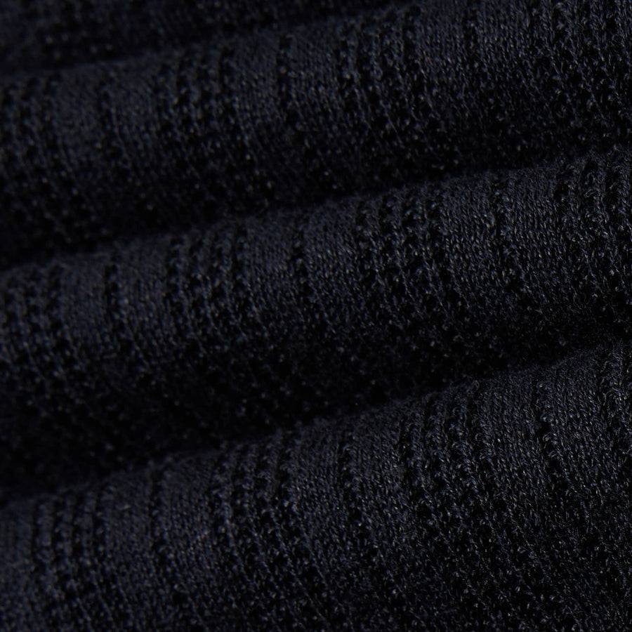 Paolo Pecora Maglia Manica Corta in Lino Cotone Extrafine - Nero Vendita Economica