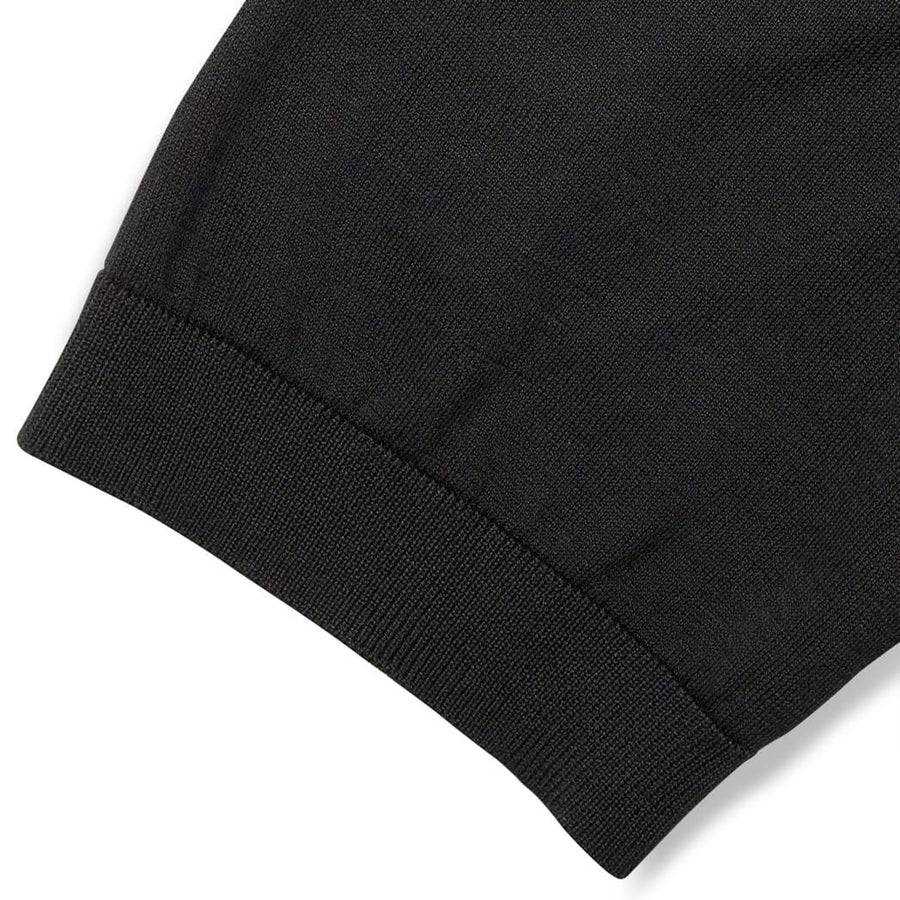 Paolo Pecora Polo in Maglia Nera di Seta Cotone Extrafine Negozio
