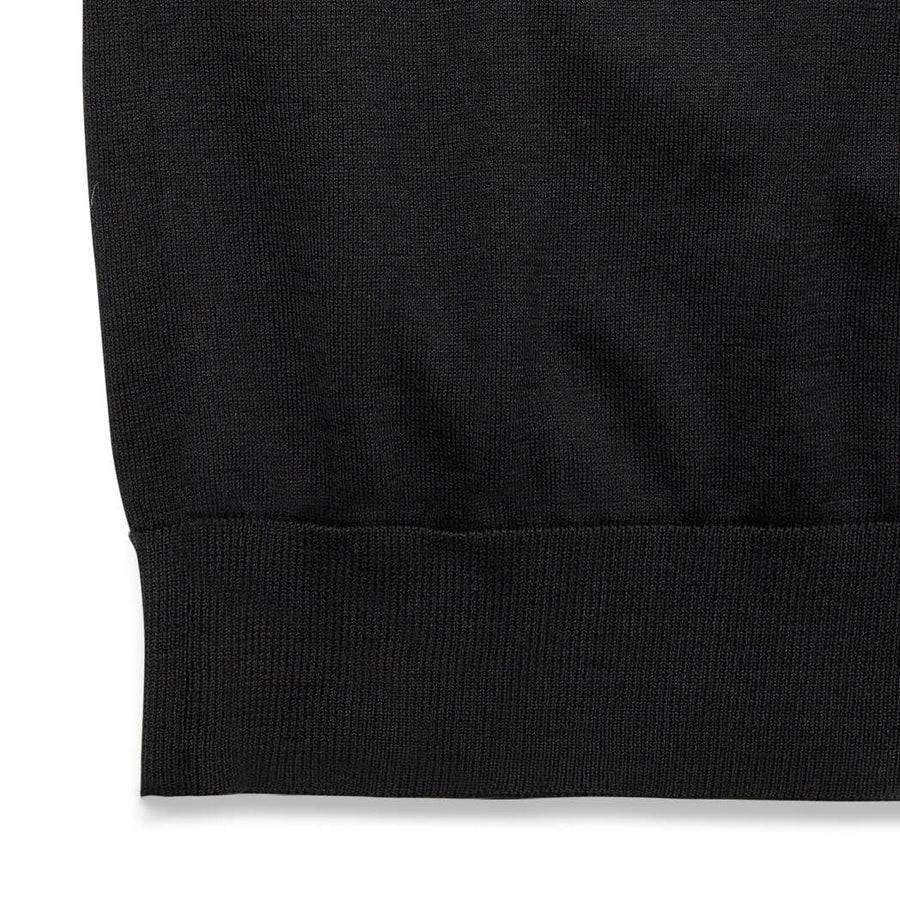 Paolo Pecora Polo in Maglia Nera di Seta Cotone Extrafine Negozio