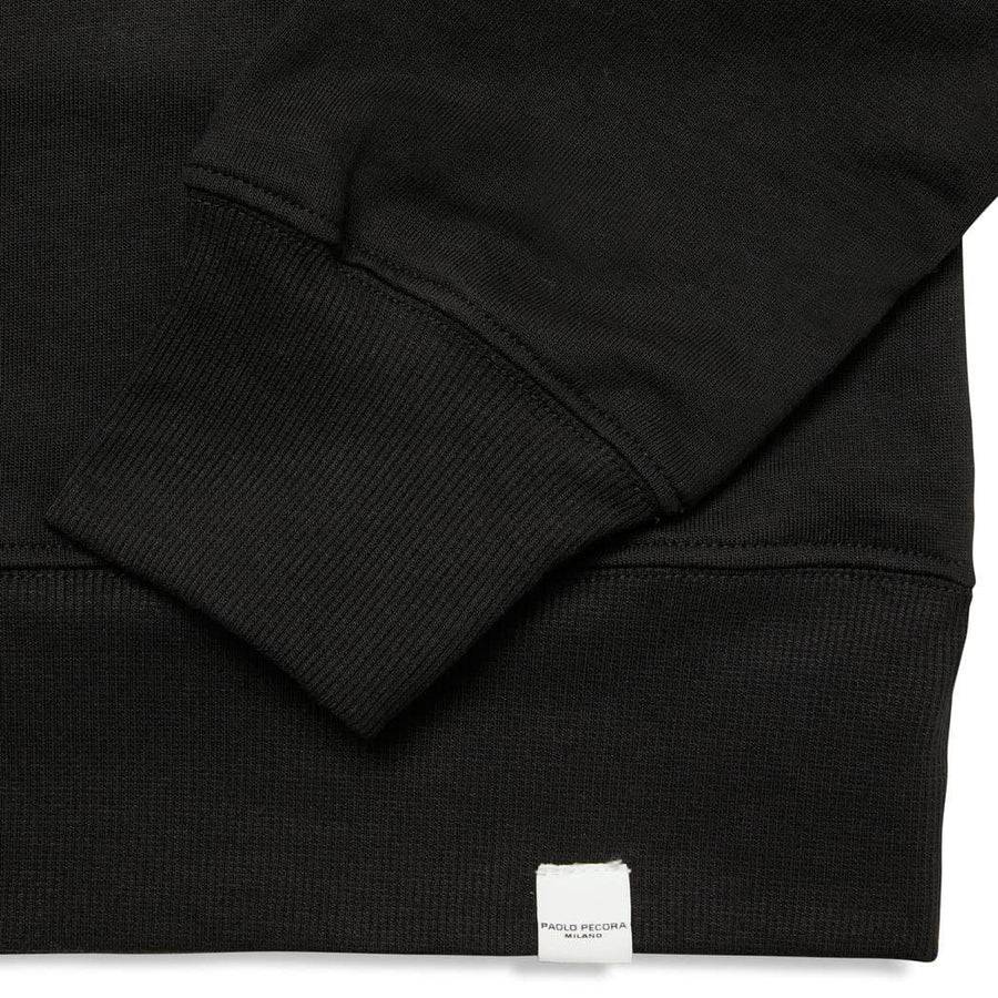 Paolo Pecora Felpa Nera di Cotone "Vibes" by Pietro Terzini Moda