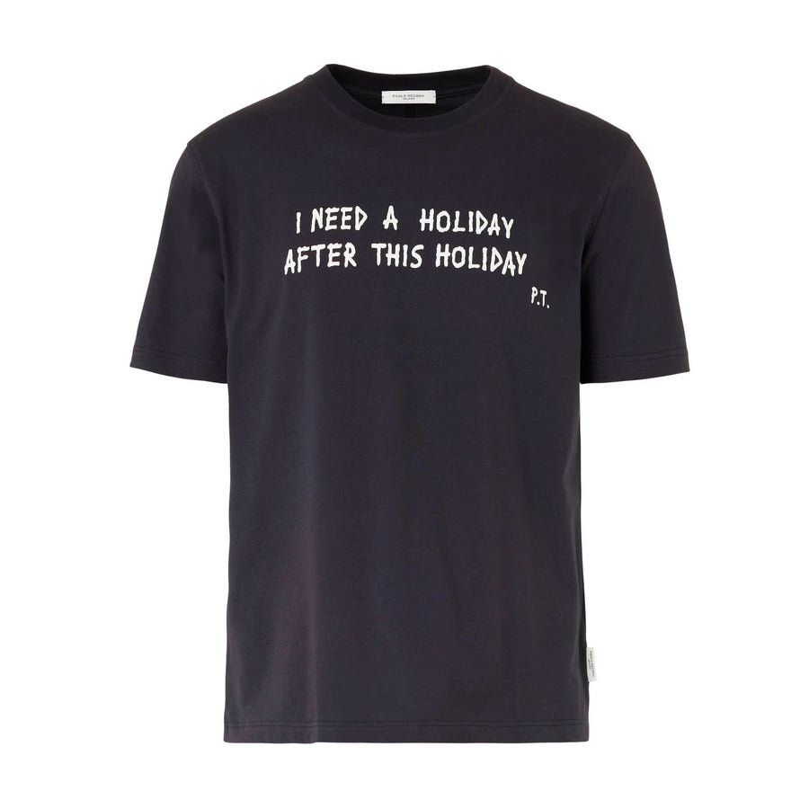 Paolo Pecora T-shirt Blu Navy "Holiday" by Pietro Terzini Italia