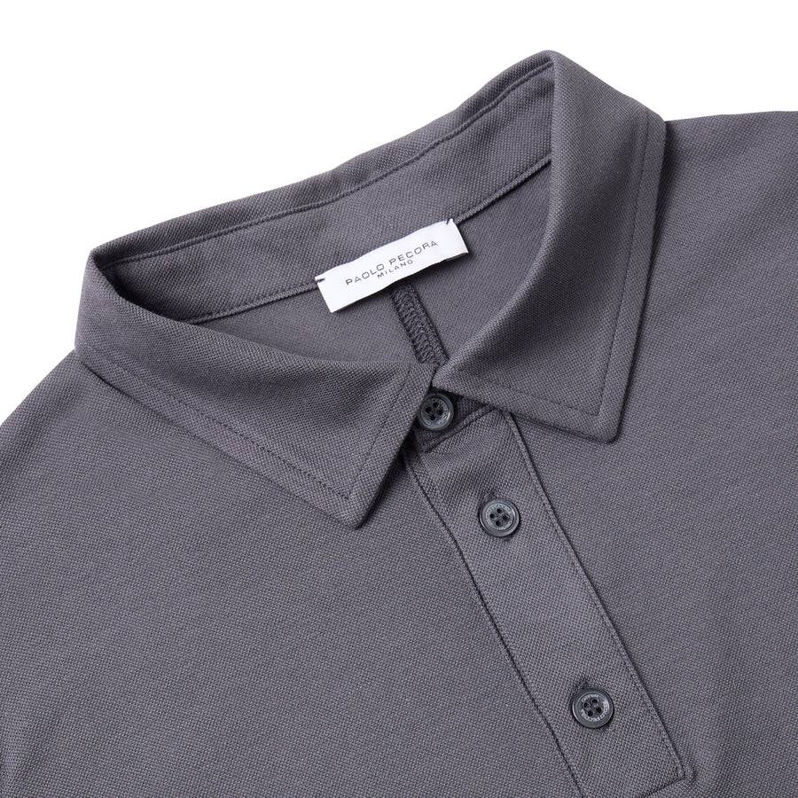 Paolo Pecora Polo in Piquet Extrafine - Grigio Antracite 2025