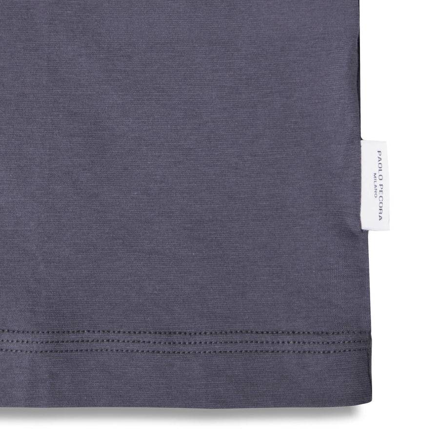 Paolo Pecora T-Shirt in Jersey Extrafine - Grigio Antracite Nuovo