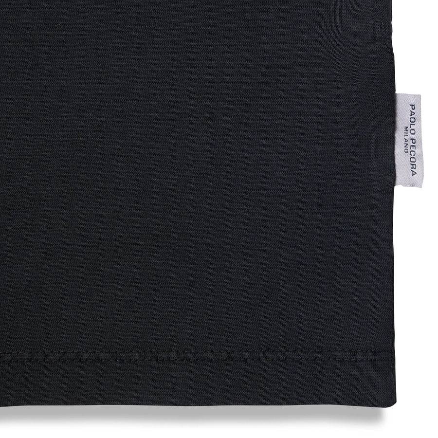 Paolo Pecora T-Shirt in Jersey Cotone - Nero Qualità