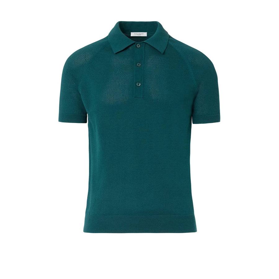 Paolo Pecora Maglia in Cotone Crepe Extrafine - Verde Malachite Spedizione Gratuita