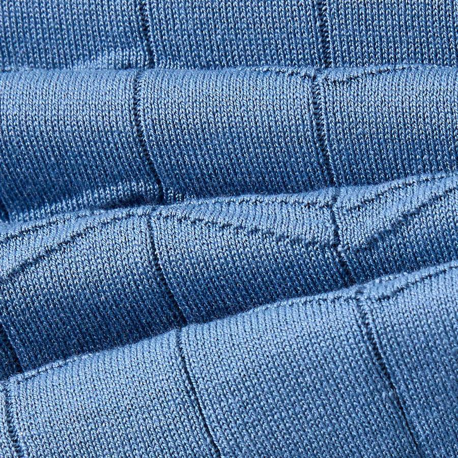 Paolo Pecora Maglia Chevron Seta Cotone- Azzurro Liquidazione