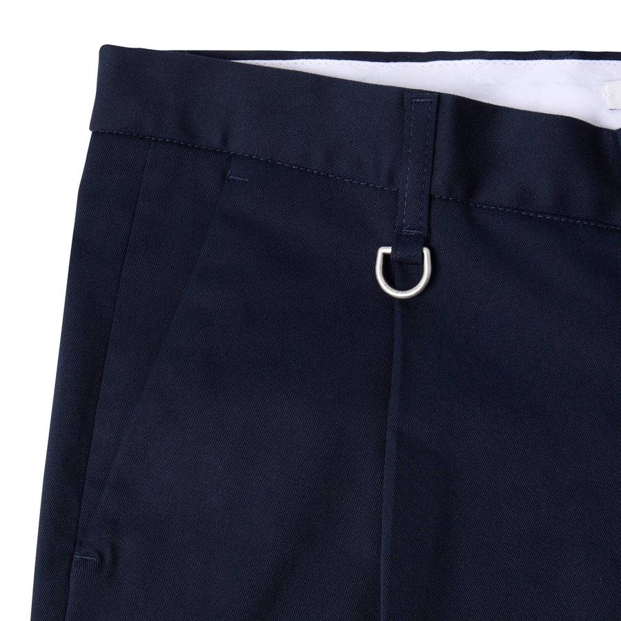 Paolo Pecora Chino Sartoriale in Gabardina di Cotone - Blu Navy Sconti VIP