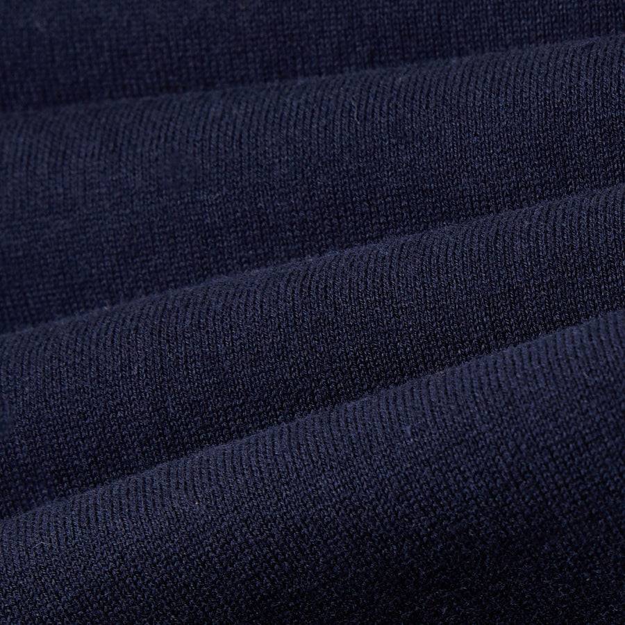 Paolo Pecora Maglia Manica Lunga in Puro Cotone Extrafine - Blu Sottocosto