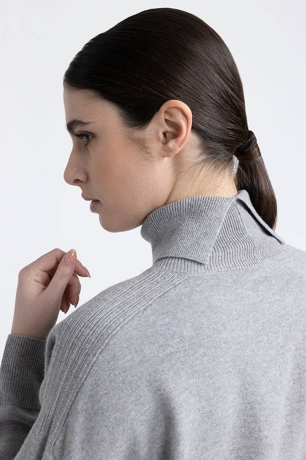 Peserico Abito midi in lana, seta e cashmere Offerte stagionali