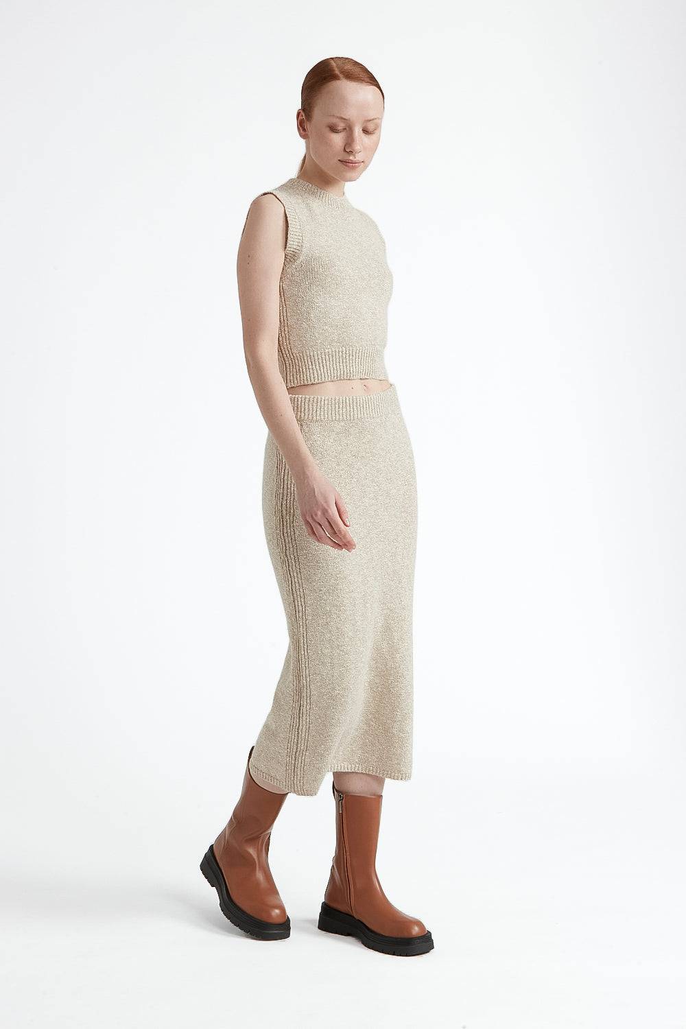 Peserico Top tricot in cotone e lana dalpaca con lurex Offerte giornaliere