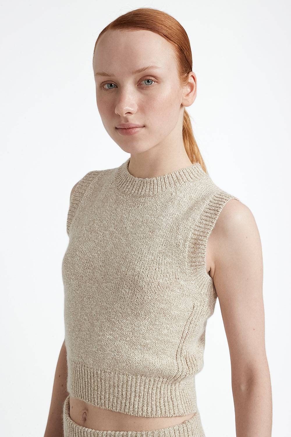 Peserico Top tricot in cotone e lana dalpaca con lurex Offerte giornaliere