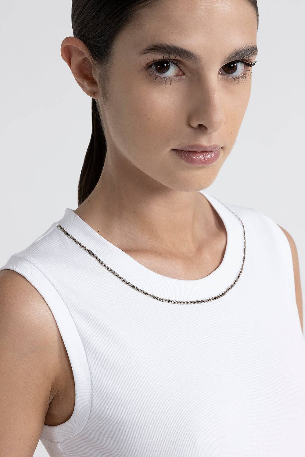 Peserico Top in jersey stretch con Punto Luce Offerte speciali